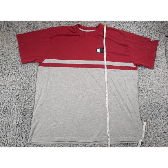 Champion Shirt Men 4XL XXXXL Red Gray Athleisure Casual Lounge Logo Tee Normcore - Picture 4 of 6